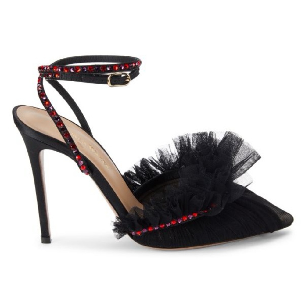 ANDREA WAZEN Franca Embellished Pumps
